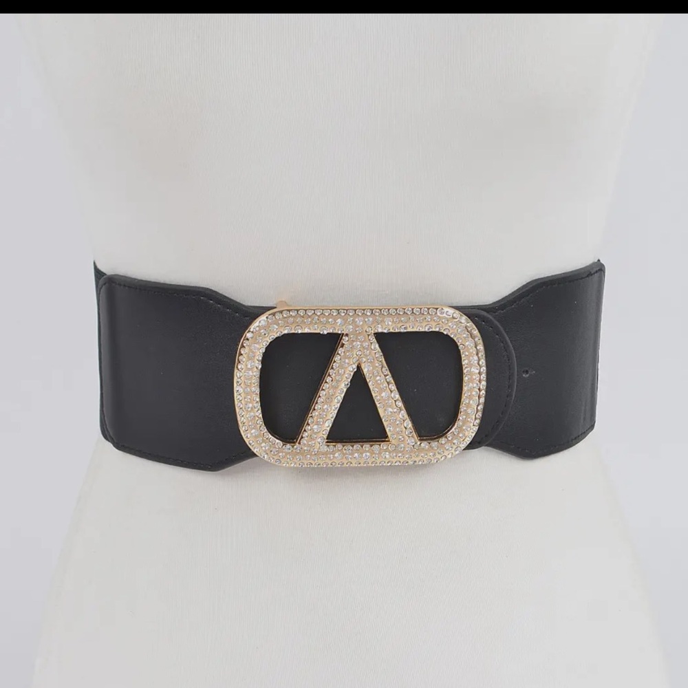 RESTOCKED ShopEvelynne Black and Gold Statement Belt